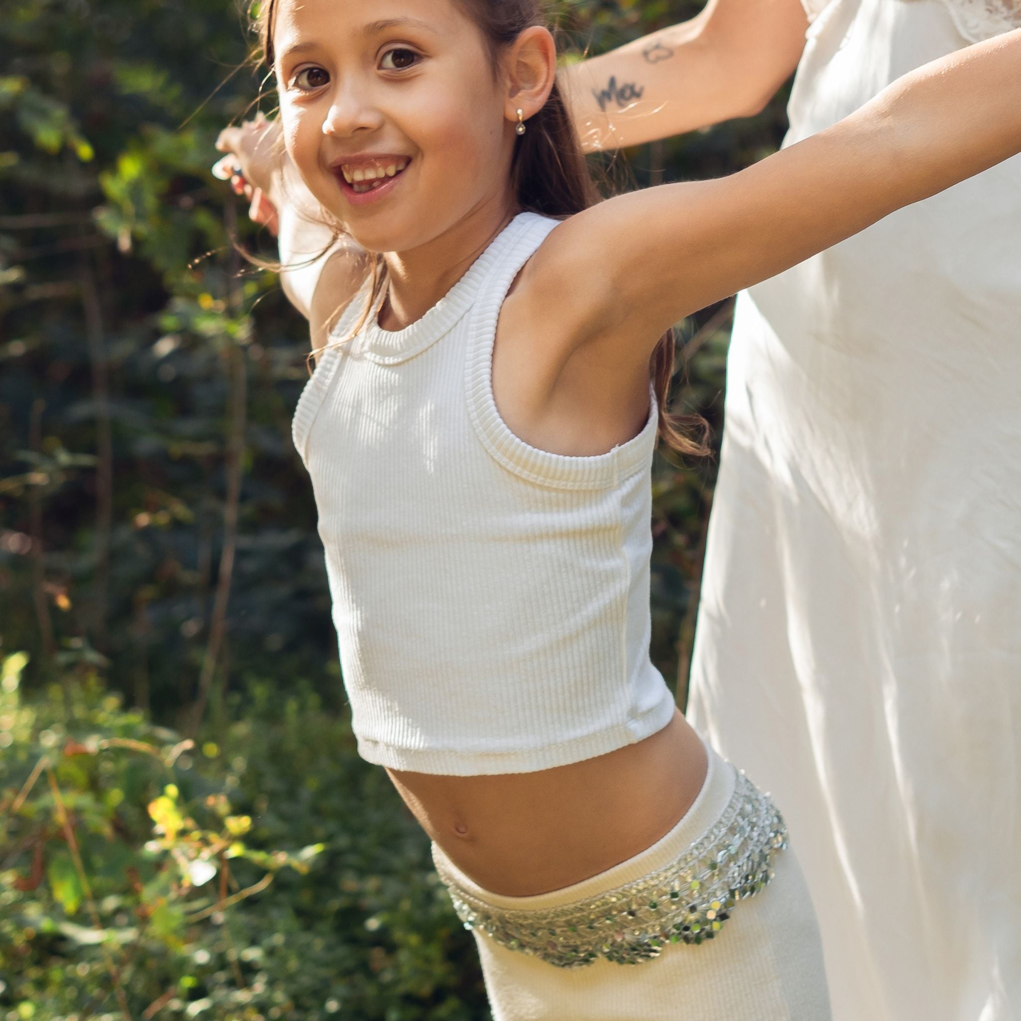 Girl styling Linne Belt  - Playful Handmade Kids’ Boho Belt
